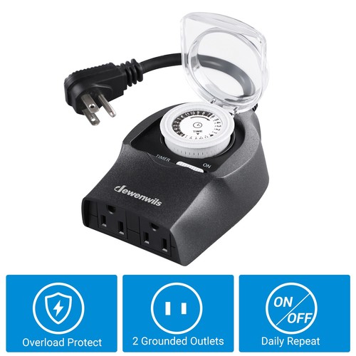 Dewenwils outdoor light timer - dewenwils,